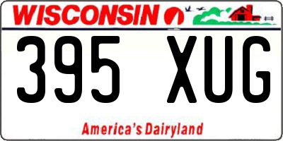 WI license plate 395XUG
