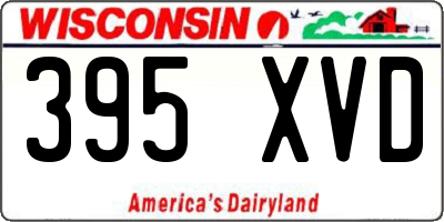 WI license plate 395XVD