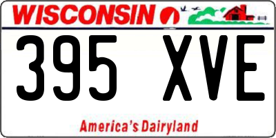 WI license plate 395XVE