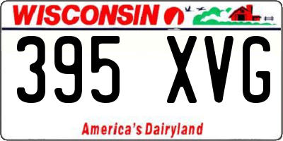 WI license plate 395XVG