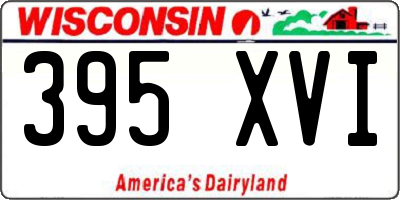 WI license plate 395XVI