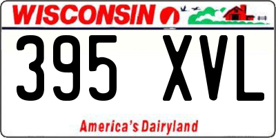 WI license plate 395XVL