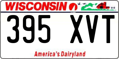 WI license plate 395XVT