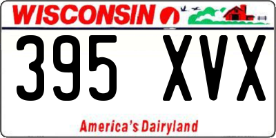 WI license plate 395XVX