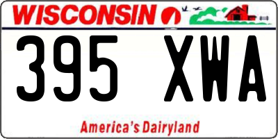 WI license plate 395XWA