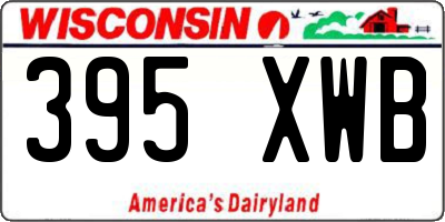 WI license plate 395XWB