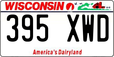 WI license plate 395XWD
