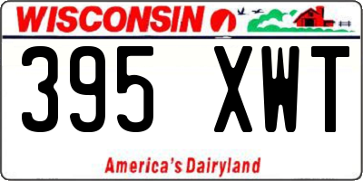 WI license plate 395XWT