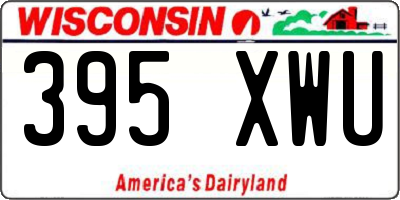 WI license plate 395XWU