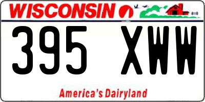 WI license plate 395XWW