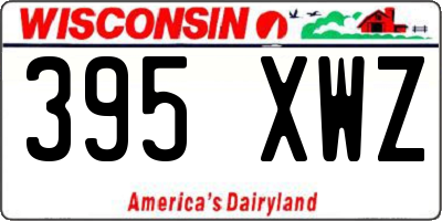 WI license plate 395XWZ