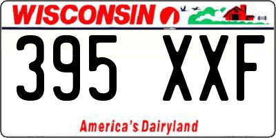 WI license plate 395XXF