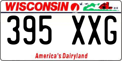 WI license plate 395XXG