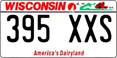 WI license plate 395XXS