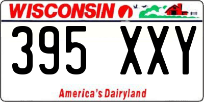 WI license plate 395XXY