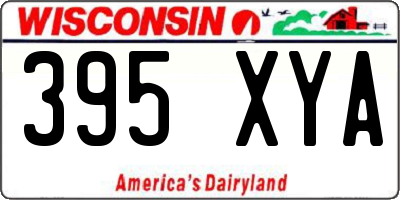 WI license plate 395XYA