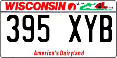 WI license plate 395XYB