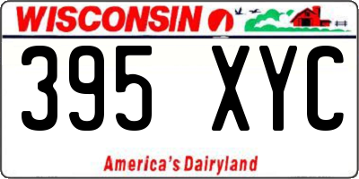 WI license plate 395XYC