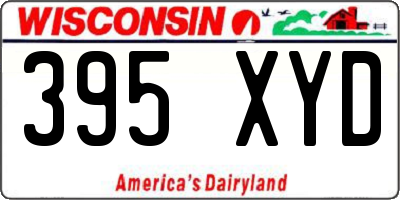 WI license plate 395XYD