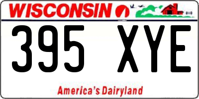 WI license plate 395XYE