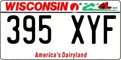 WI license plate 395XYF