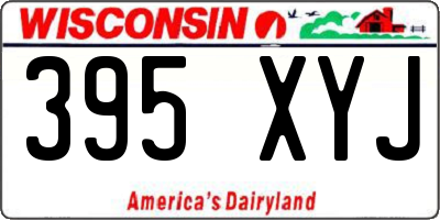 WI license plate 395XYJ