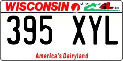 WI license plate 395XYL