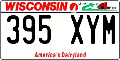 WI license plate 395XYM