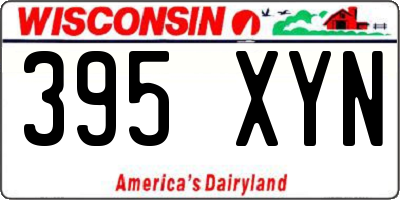 WI license plate 395XYN
