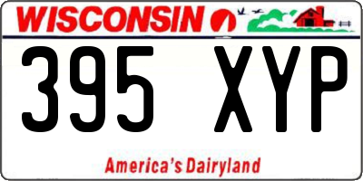 WI license plate 395XYP