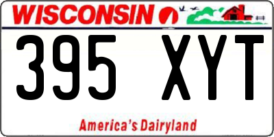 WI license plate 395XYT