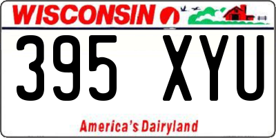 WI license plate 395XYU