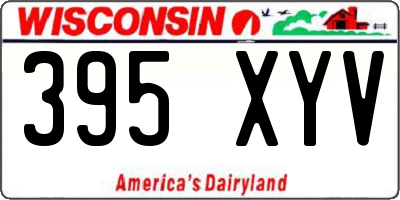 WI license plate 395XYV