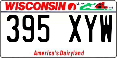 WI license plate 395XYW