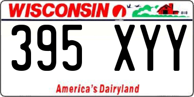 WI license plate 395XYY