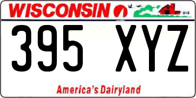 WI license plate 395XYZ