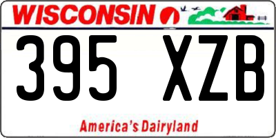 WI license plate 395XZB