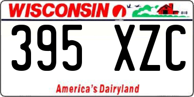 WI license plate 395XZC