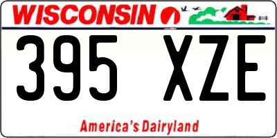 WI license plate 395XZE