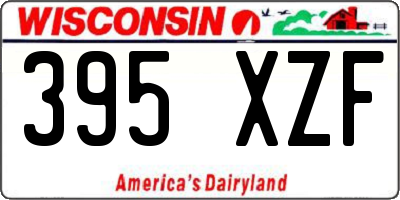 WI license plate 395XZF