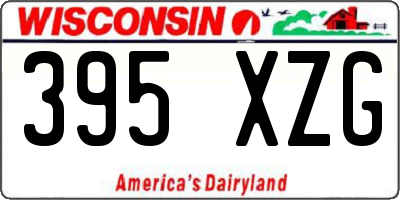 WI license plate 395XZG