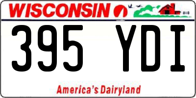 WI license plate 395YDI