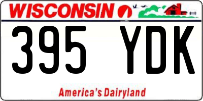 WI license plate 395YDK