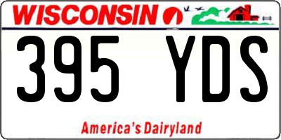 WI license plate 395YDS