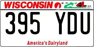 WI license plate 395YDU