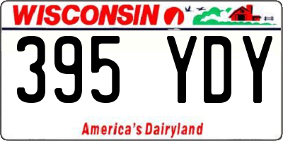WI license plate 395YDY