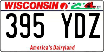WI license plate 395YDZ