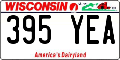 WI license plate 395YEA
