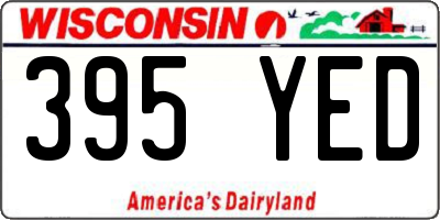 WI license plate 395YED