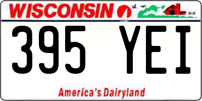 WI license plate 395YEI